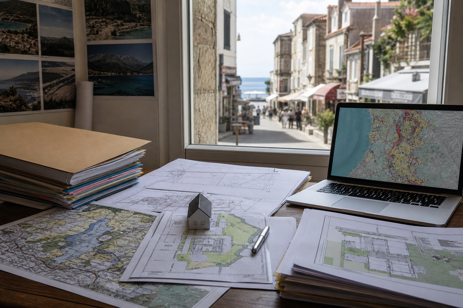 Dossiers de permis et cartes d’urbanisme dans une commune touristique française